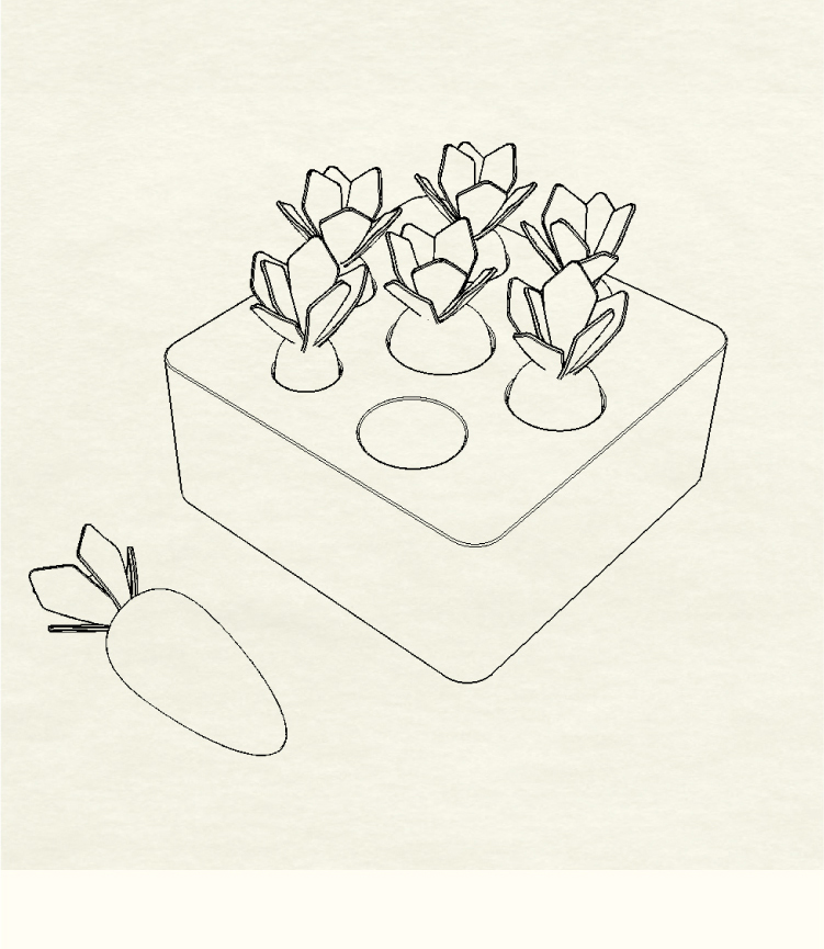 Amazon Best Selling High Quality Carrot Pulling Game Toys New Design Kids Shape Perception Development Wooden Toys