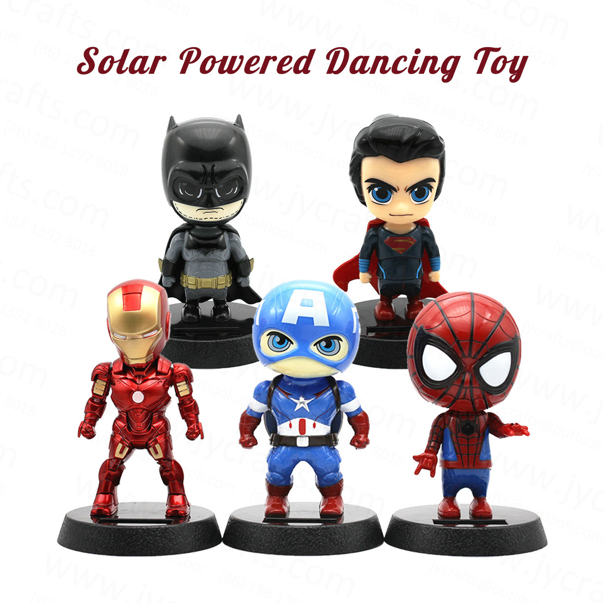Веселый Подарок для автомобиля, экшн-фигурка на солнечной батарее Mar-vel super heros, танцевальная игрушка для вечеринки | Настольные украшения