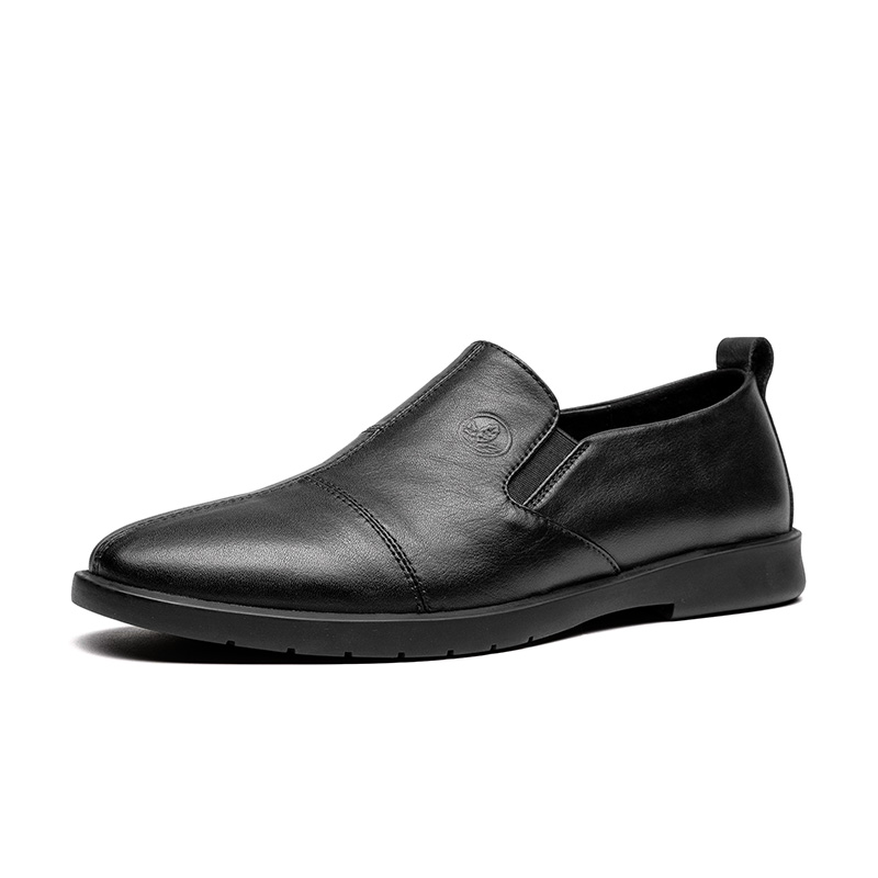 Прямая поставка с фабрики листьев высшего качества 2021 новые классические черные кожаные официальные туфли мужские повседневные из натуральной воловьей кожи