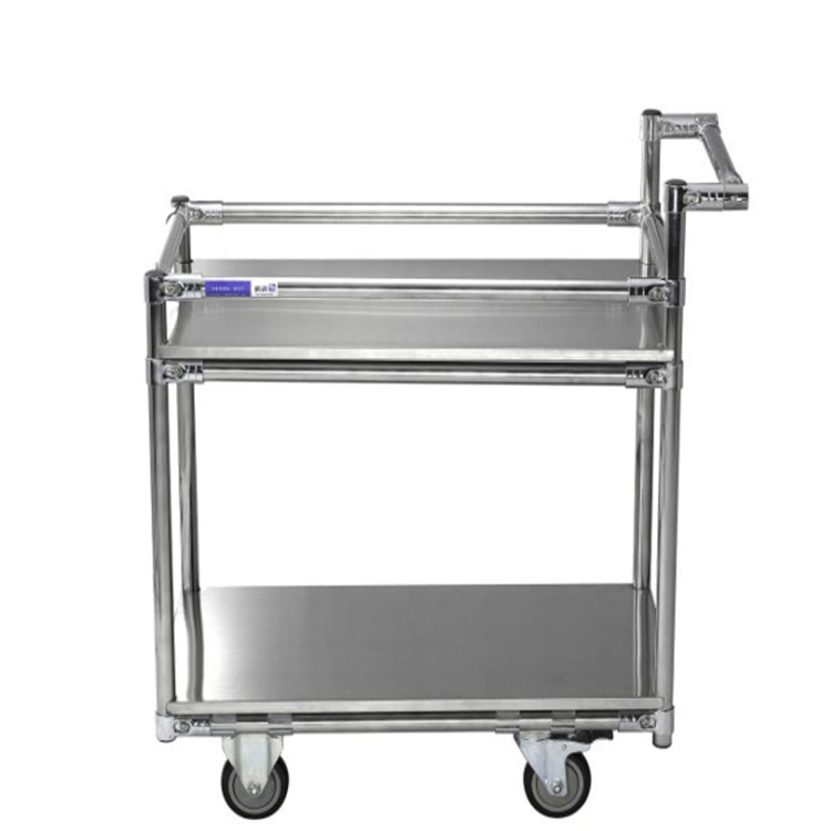 Aluminium Profile Industrial Tote Cart Multilayer Hand Push Trolley