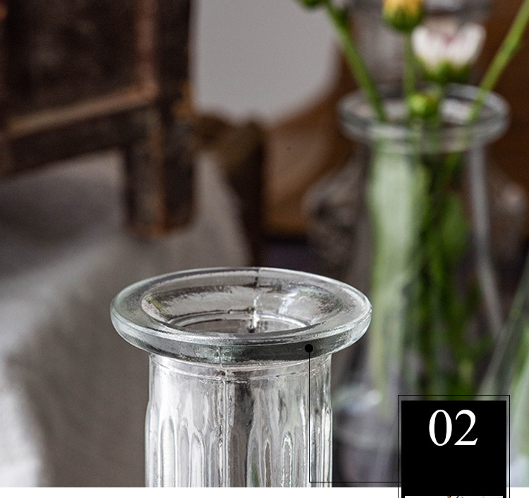 Wholesale Cheap Clear Flower Table Vase Glass Centerpiece  For Wedding Party Decoration