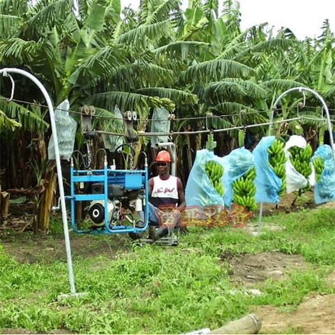 新产品香蕉园电动滑轮索道运输轨道运输车制造