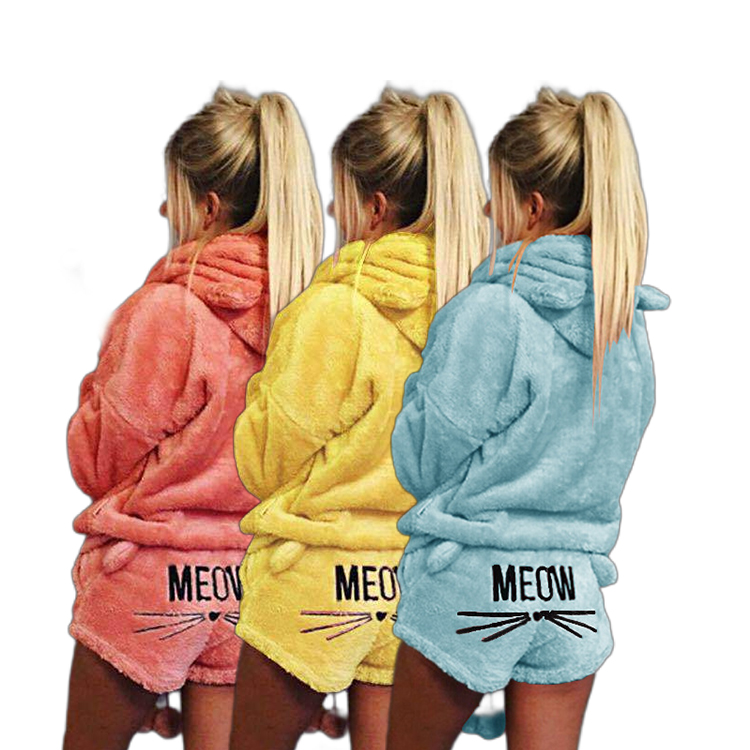 Фланелевая мультяшная теплая Пижама домашняя одежда флисовая короткая пижама для девочек