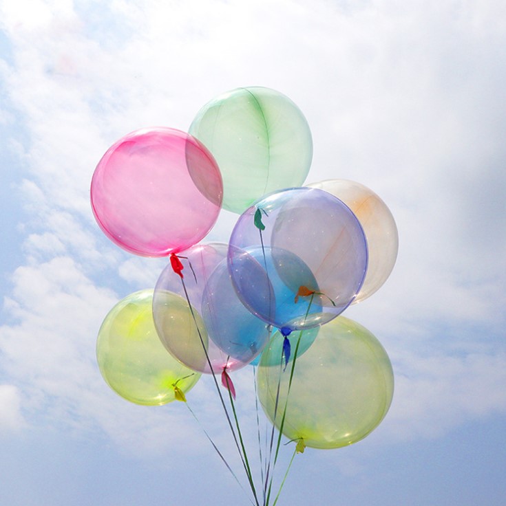 party 18inch tpu highly clear transparent crystal bobo balloons