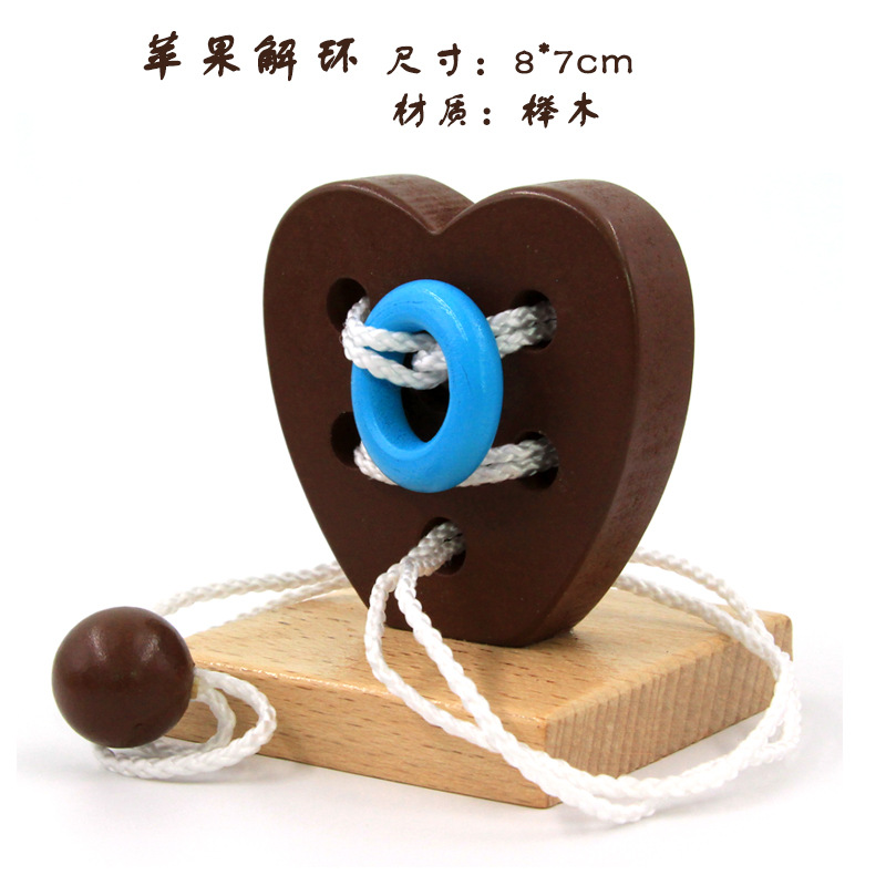 Brinquedos Kongming Luban Bloqueio de madeira cérebro teaser Brinquedo Tradicional Chinesa Original 3D Quebra-cabeças De Madeira