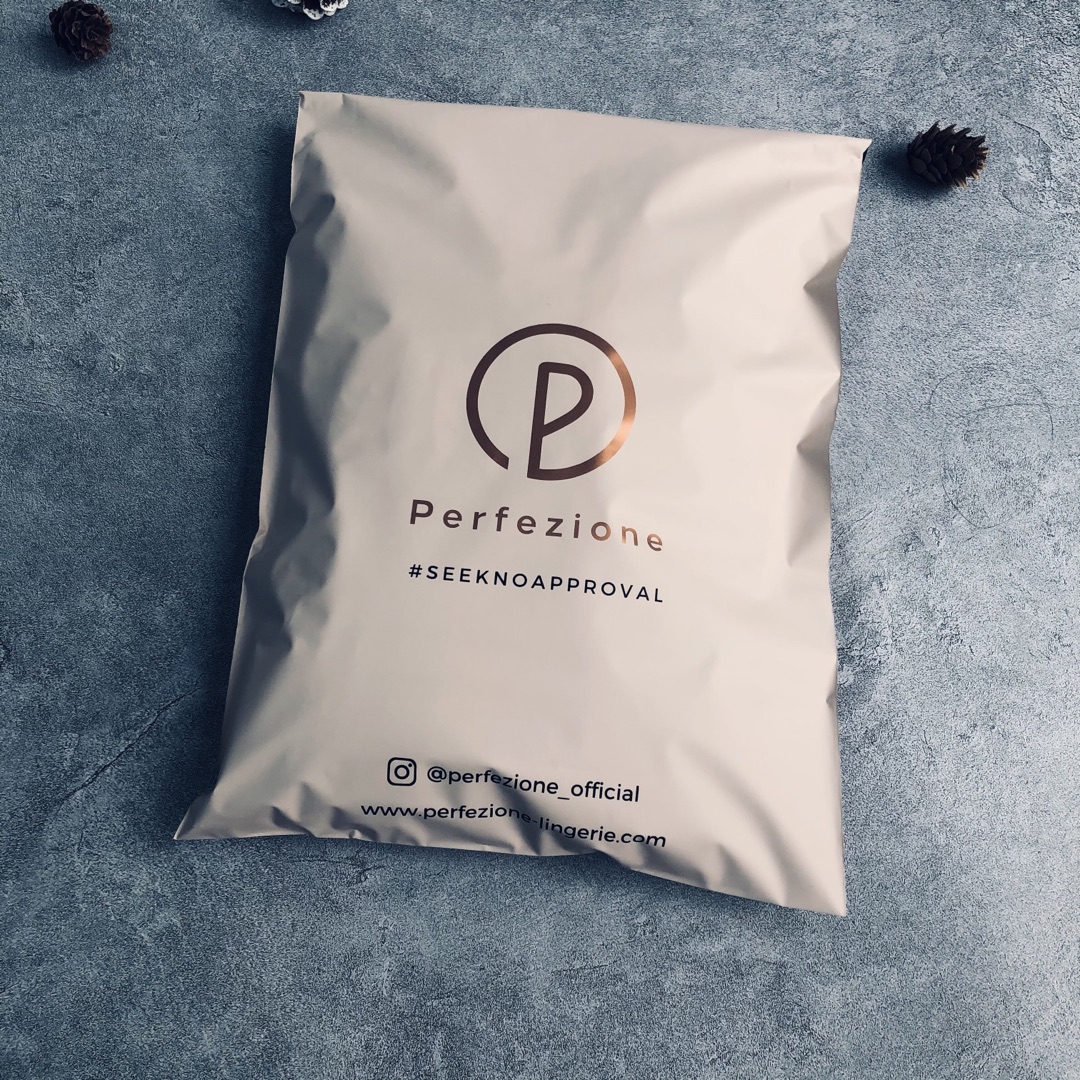 biodegradable wholesale high quality peach custom printed rose logo poly pack mailers plastic packaging bag for clothing