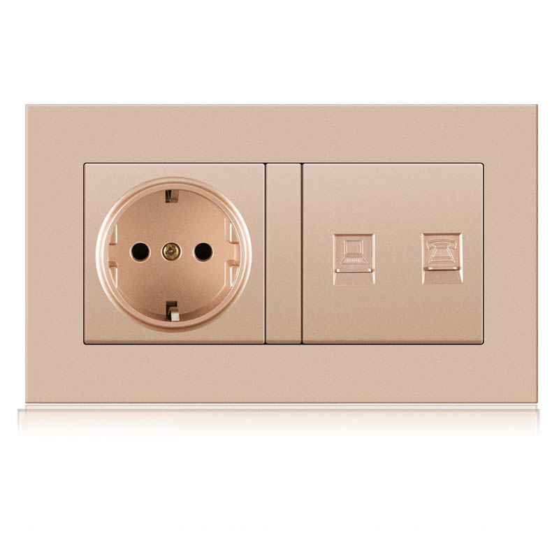 Hd7219bf4816643b4bc94c5f7ee5a2326X 2 RJ-45 network outlet