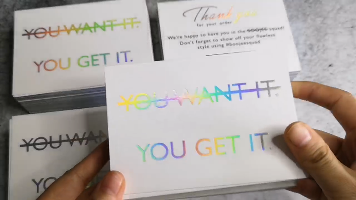Rainbow Holographic Shiny Foil Business Card Printing Edge Foil Business Cards Rainbow Holographic Shiny Foil Business Card Printing Edge Foil Business Cards