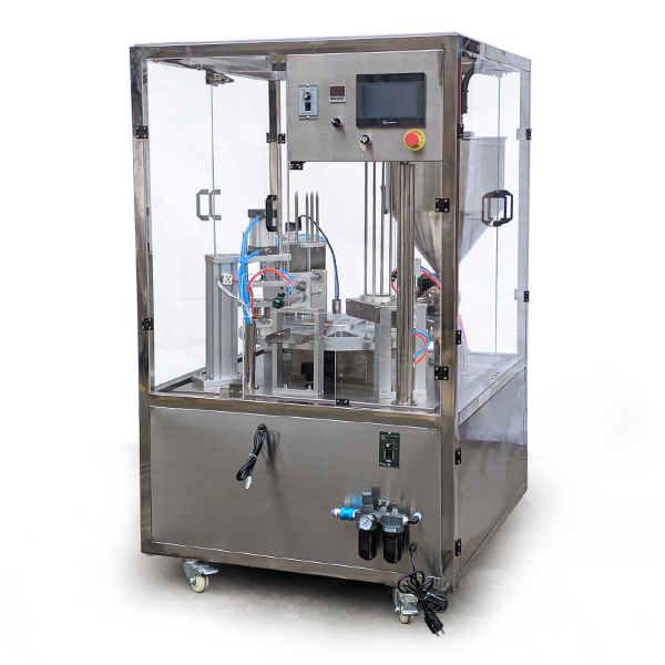 Пластиковые стаканчики для йогурта машина, 500 мл йогурта чашка для наполнения и упаковочная машина для кофейных зерен, роторный автомат для йогурта машина наполнения и запечатывания