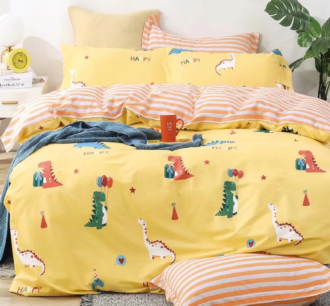 3 Piece Bedding Set Home Textile Cartoon Design Kids single child prince bedding , 100% Cotton Quilt Cove
