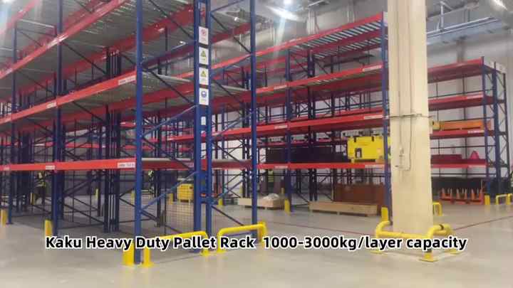 Heavy Duty Galvanized Steel Pallet Racking Industrial Warehouse Storage ...