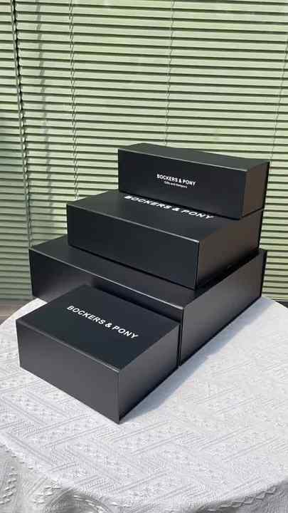 Recycled Material Folding Gift Box Glossy Matt Lamination Magnetic Lid ...