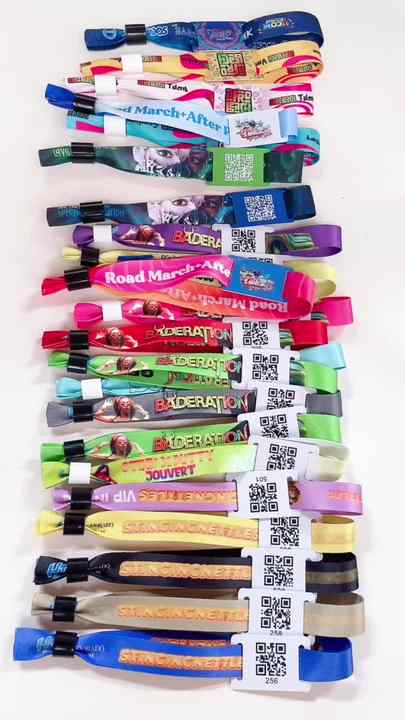 RFID PVC Card Woven Wristband Tag Access Control System Heat