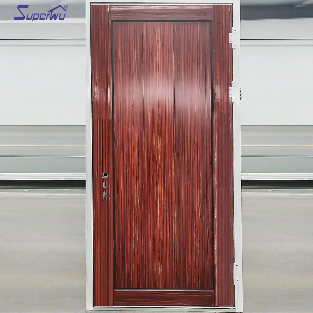 AAMA NFRC AS2047 شهادة الخارجي الخشب الحبوب اللون باب ألومنيوم/الألومنيوم الباب الداخلية