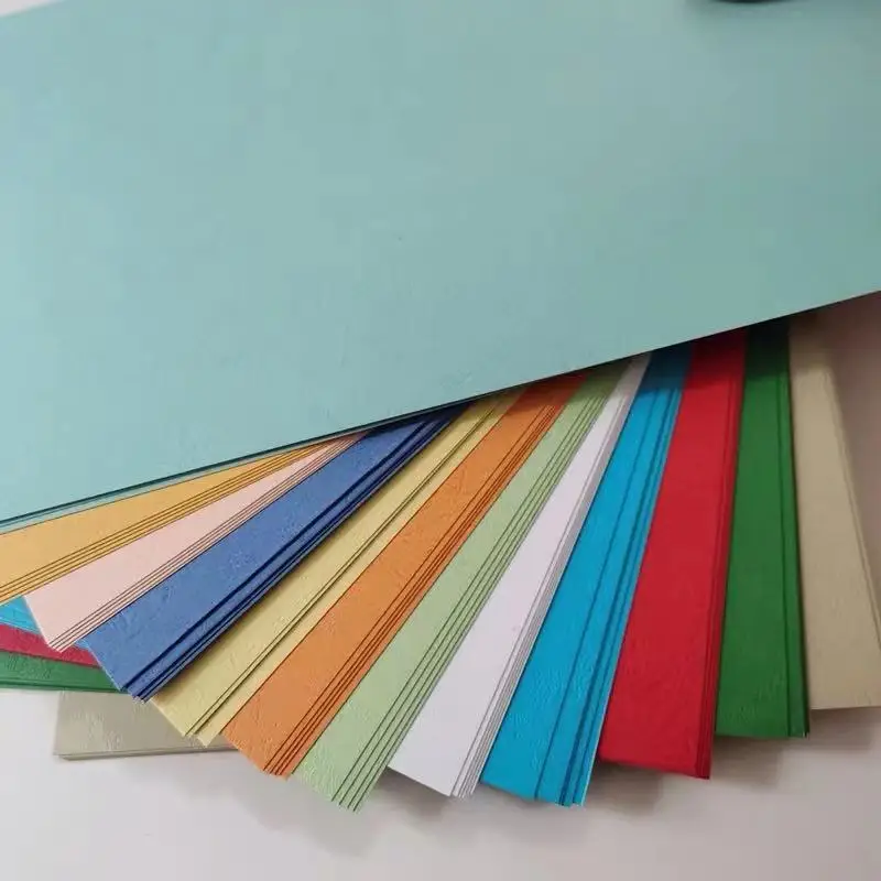 180g 230gsm A4 size textured paper cover paper embossed color board leather grain binding