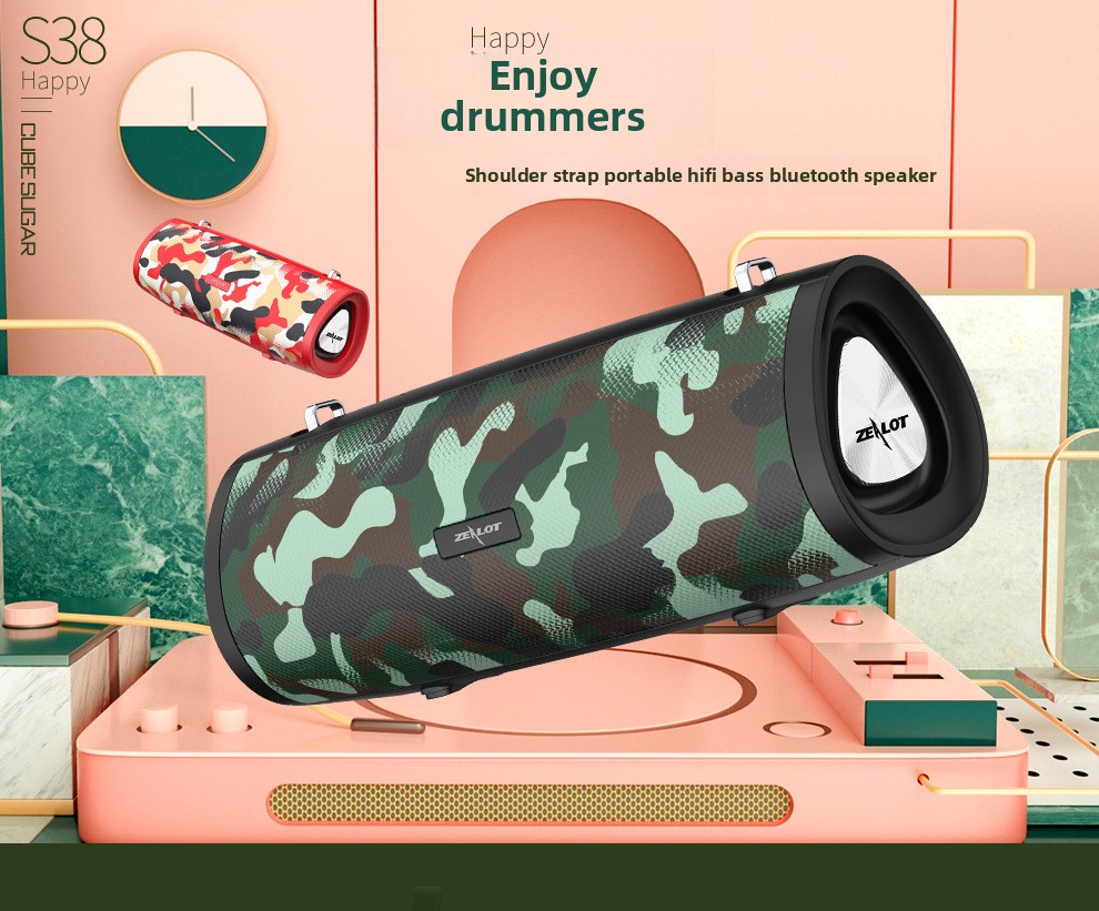 ZEALOT S38 Portable Bluetooth Speaker - 20W RGB Subwoofer