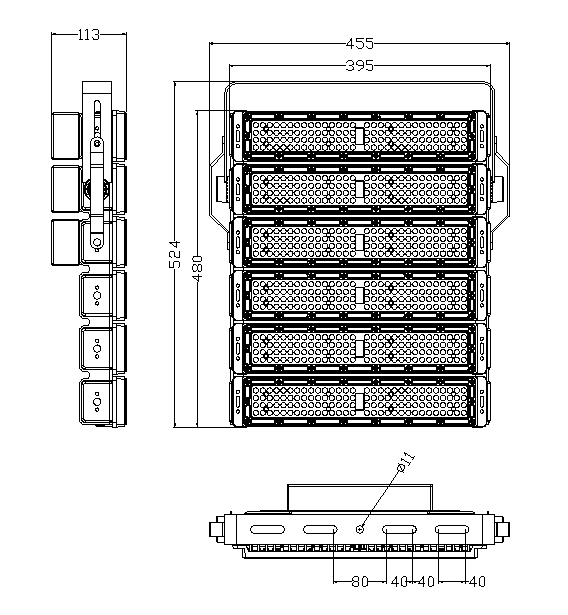 Outdoor 100W one modular Led Flood Lights light for stadium