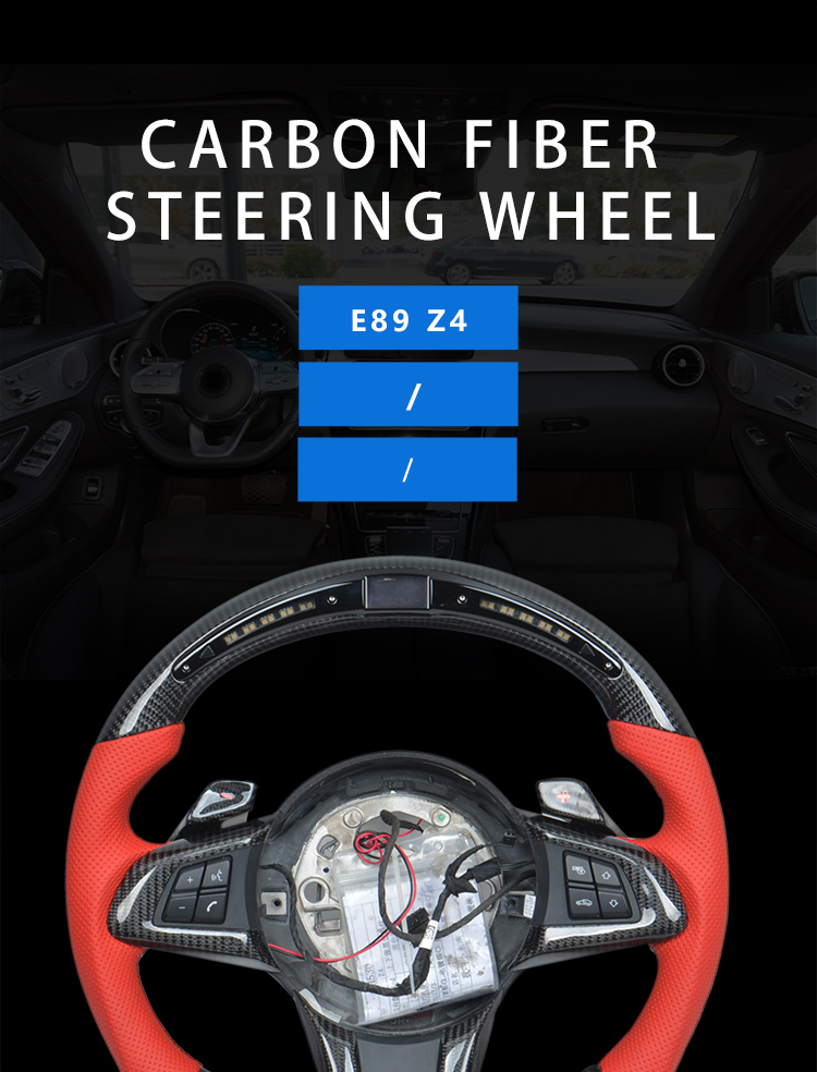 Fit for BMW E89 Z4 Custom Alcanta-r led carbon fiber LED steering wheel racing wheel convertible