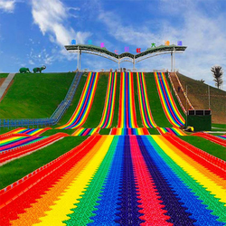 The most popular entertainment equipment for sale rainbow dry ski plastic slide