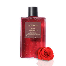 Wholesale OEM Organic Rose oil Woman whitening liquid soap shower gel body wash