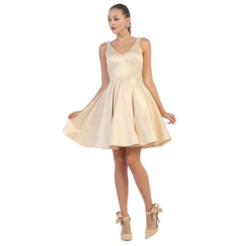 Женское летнее сексуальное платье с v-образным вырезом для вечеринки, Золотое коктейльное платье для выпускного вечера, Короткое мини-платье, бальное платье