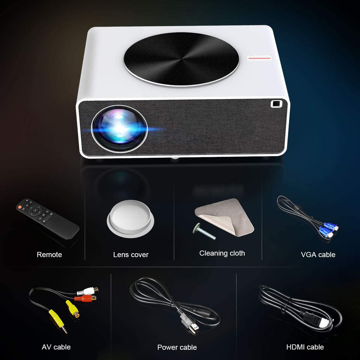 Full HD 1080P Projector Support 4K 7200 Lumens High Brightness Home Cinema Projector