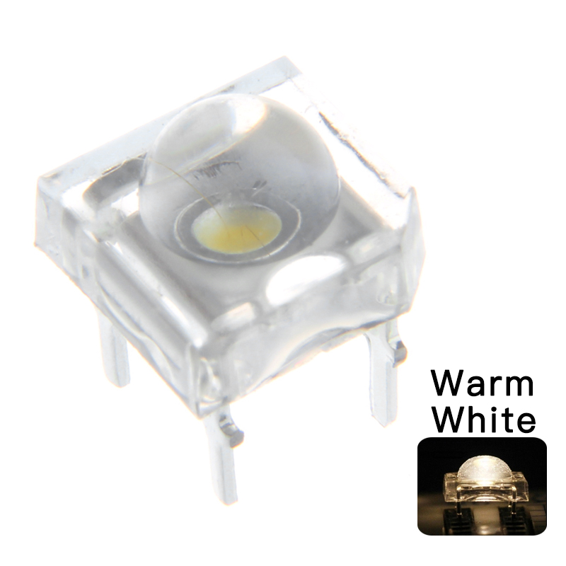 20 x LED 5mm Dome Superflux Warm Soft White Piranha LEDs Sign Lights Super Flux