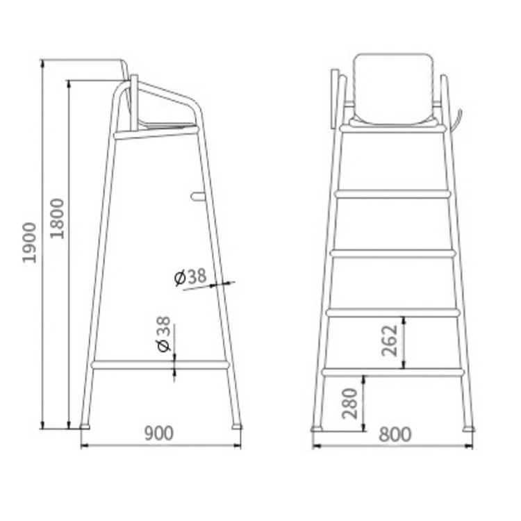 Stainless steel 304 swimming pool life guard chair Stainless steel lifesaving chair swimming pool leisure chair