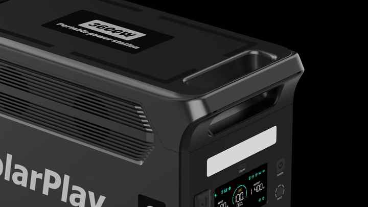 SolarPlay Q3600 Portable Power Station - 3840Wh Lithium Battery