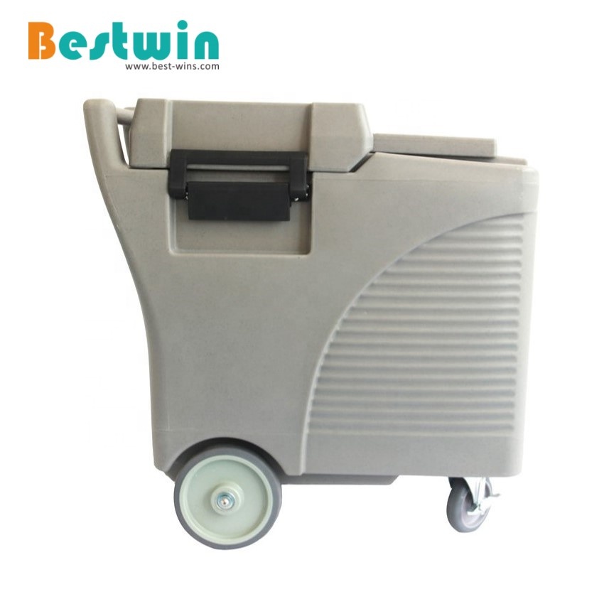 Adjustable 200lb Mobile Ice Caddy Plastic With Wheels