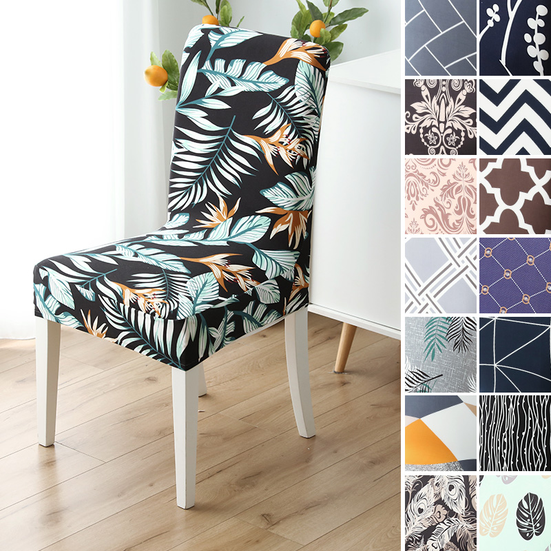 Эластичный чехол для стула, чехол из спандекса с принтом для стульев, столовой, свадьбы, кухни, банкета