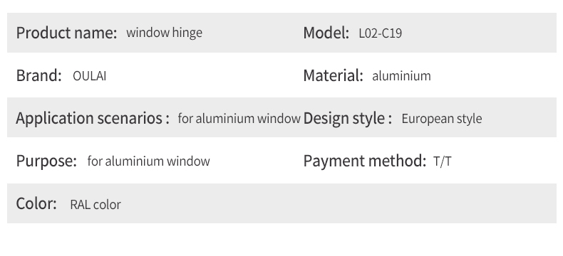 High quality window and door hinge aluminium window hinge