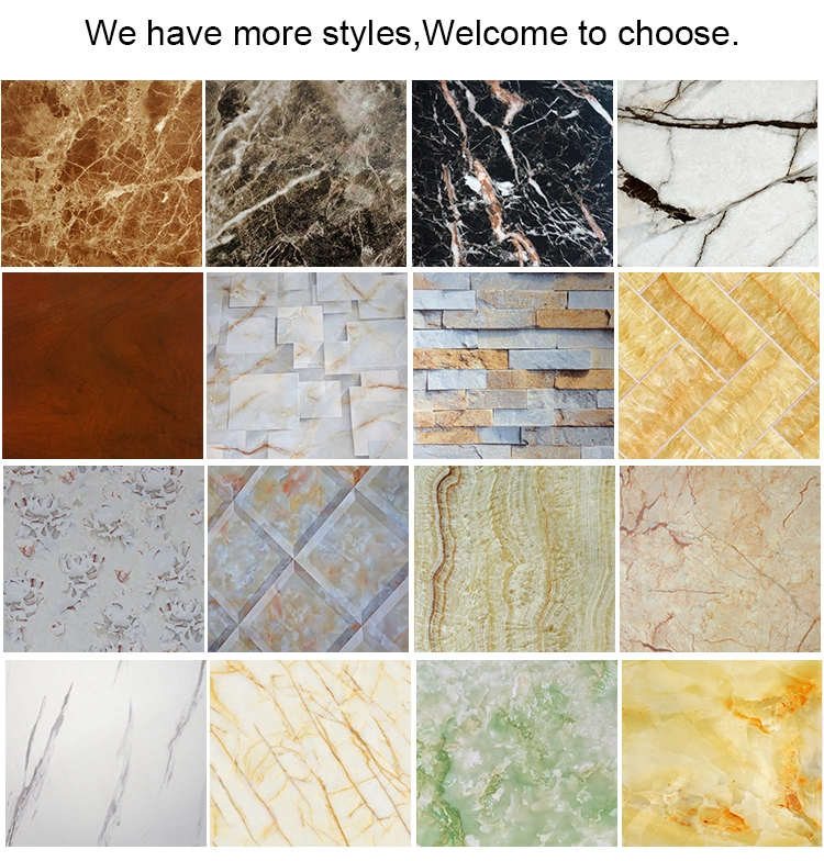 1220x2800mm PVC Marble Composite Tile Translucent Pvc Uv Sheet