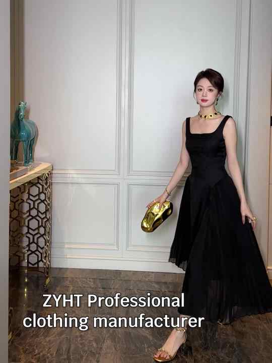 chinese dress ladies Black linen shirt dress 1163 – Xiaolizi