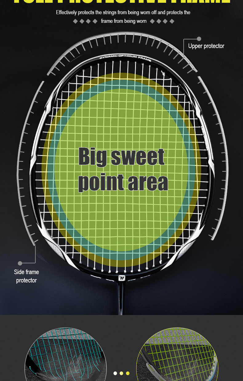 OEM Factory hot sale Aluminum alloy carbon composite teenagers protector design technology badminton racket