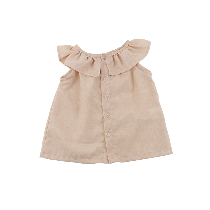 Розовая хлопковая летняя повседневная детская одежда без рукавов, рубашки с гофрированным воротником