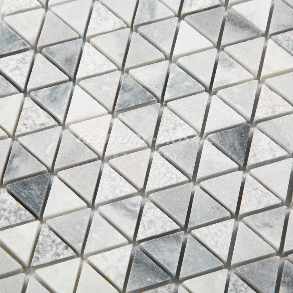 世纪马赛克瓷砖雨云三角大理石马赛克