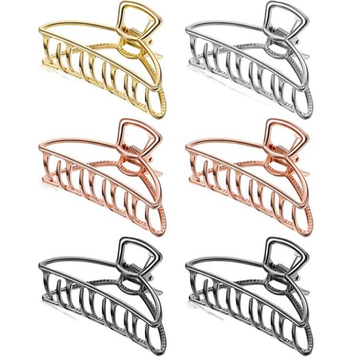 Корейские металлические полые большие заколки для волос, захват волос, зажим для фиксации волос