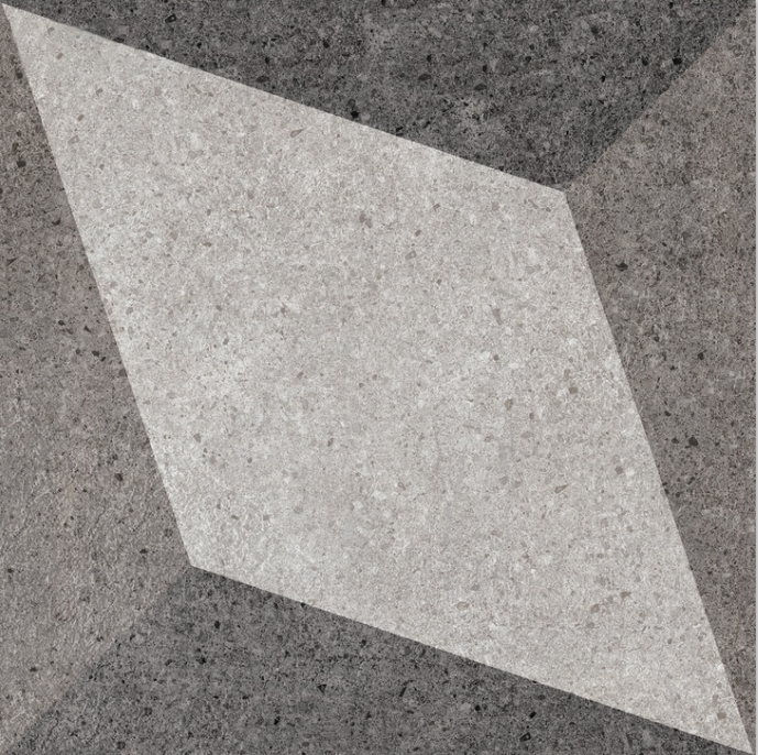 Hasin Matt Acrylic Solid Surface Flooring Restoration Of Antique Grey Rustic Rhombus Shape Tile