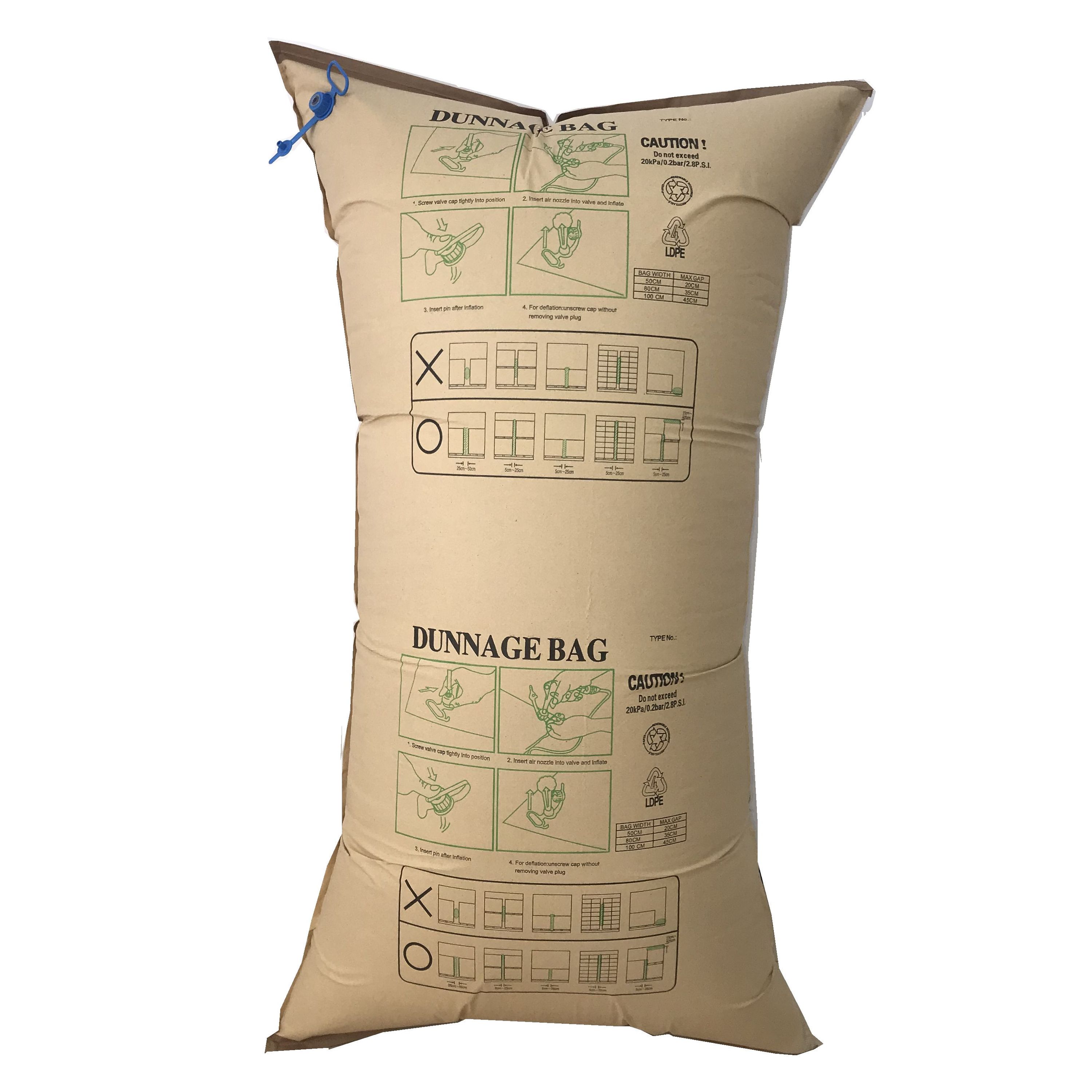 LEISUREWAY высокое качество воздуха kraft бумажный контейнер dunnage air bag air dunnage pad