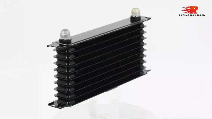 13-Row Blue Powder-Coated Aluminum Oil Cooler - 10AN Fittings, Racing & Performance Use