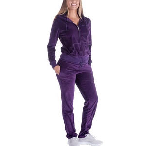 light purple velvet tracksuit