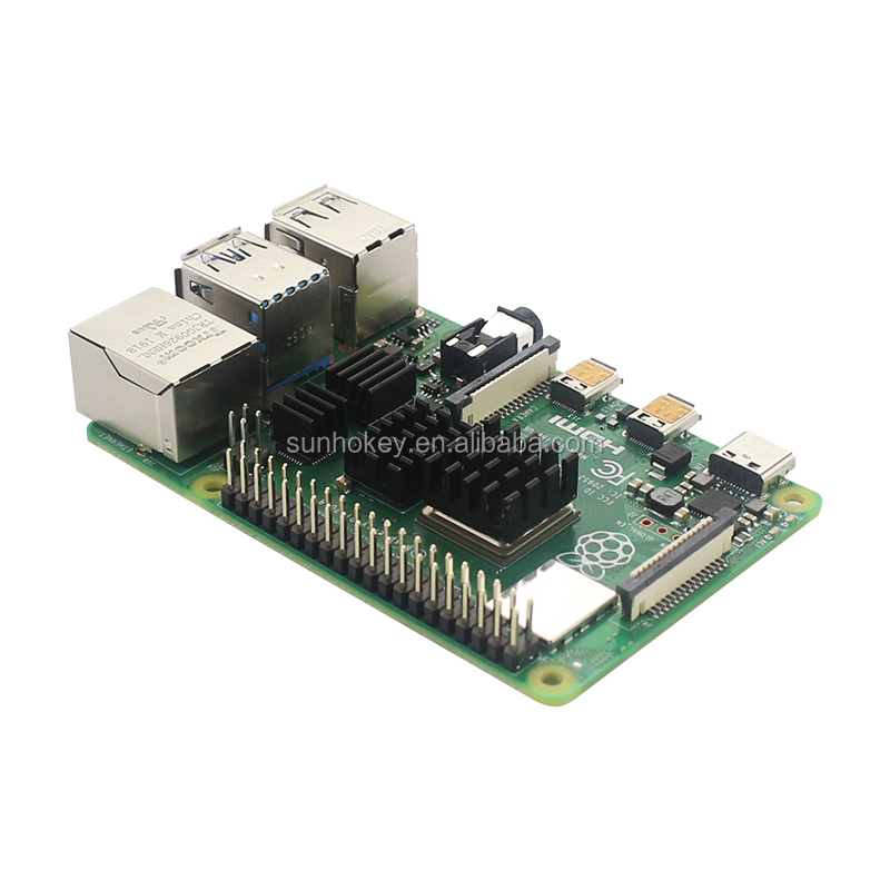 Raspberry Pi 4 modèle B 2 Go/4 Go/8 Go de RAM + boîtier + ventilateur + dissipateur de chaleur + adaptateur secteur + carte SD 32/64 Go + câble micro pour RPI 4B