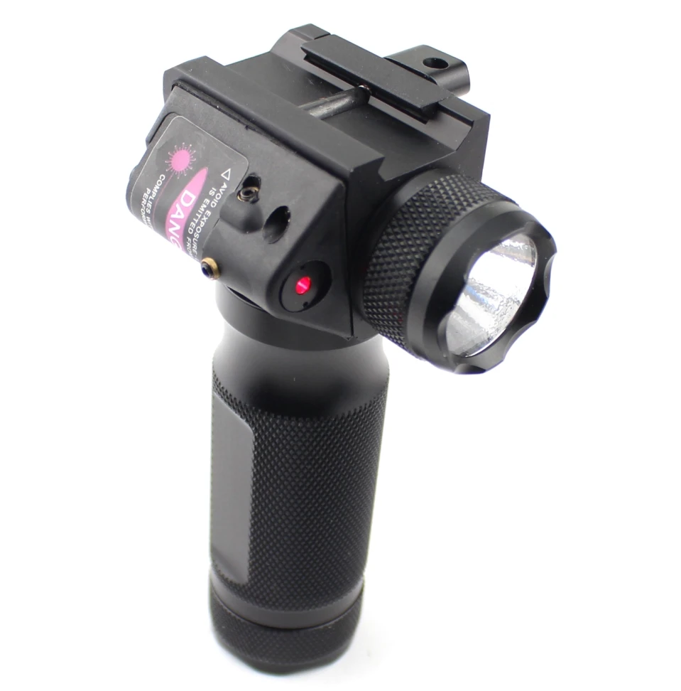 Aplus Tactical LED 200 lumens Combo illumination vertical Flashlight Fits 21mm Weaver Picatinny rail