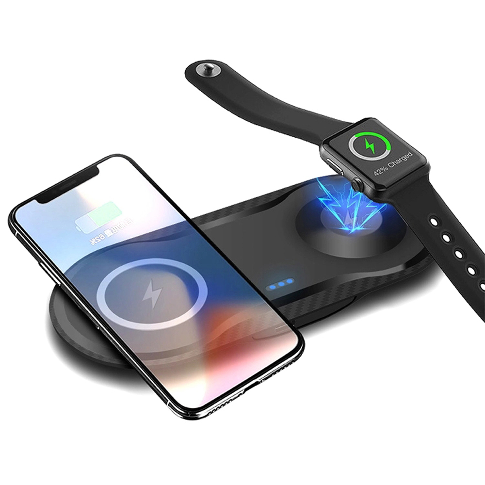 Многофункциональная портативная беспроводная зарядная станция Qi для телефона/часов, док-станция 10 Вт, беспроводное зарядное устройство
