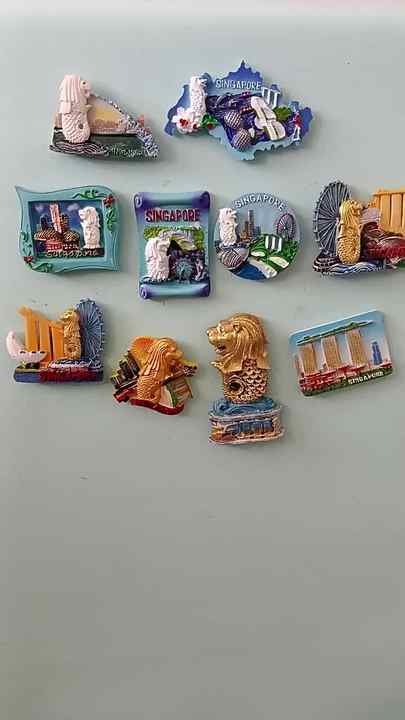 3D Singapore Golden Merlion frigorifero magnete Tourist souvenirs adesivi cucina, casa e decorazione Singapore frigorifero dalla Cina