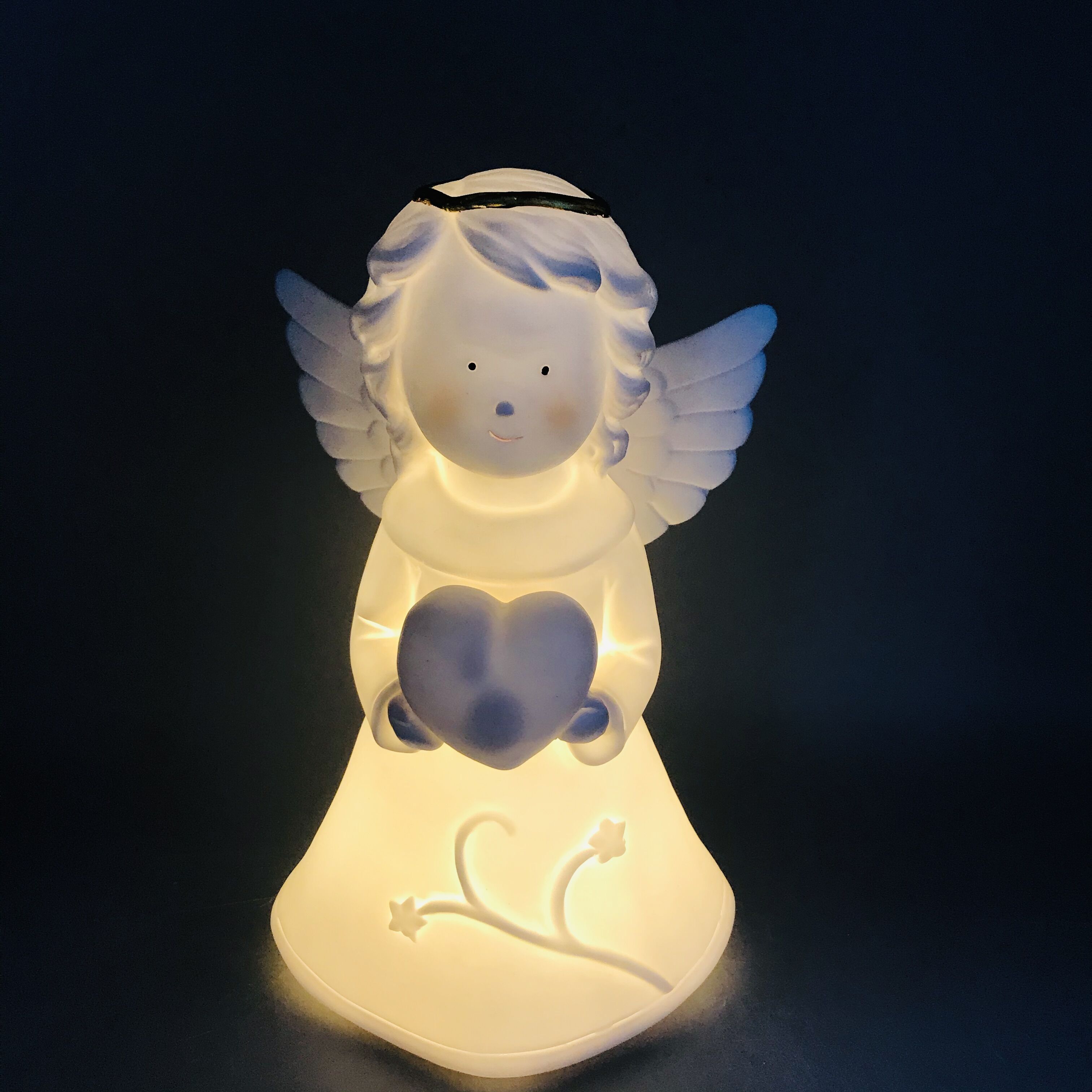 Лидер продаж, высококачественные СВЕТОДИОДНЫЕ керамические фарфоровые статуэтки ангелов