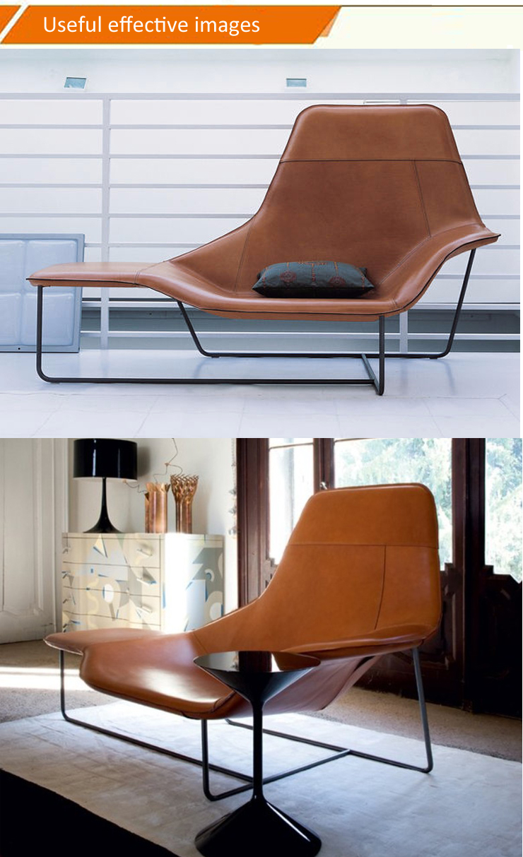 休闲现代设计师家具不锈钢腿豪华躺椅 zanotta 喇嘛躺椅