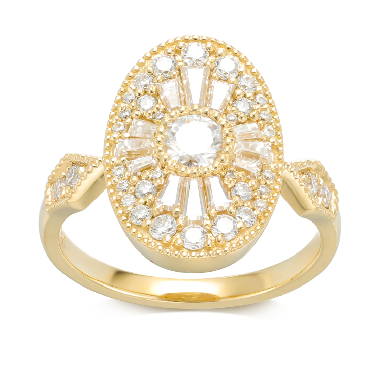 AAA Gems Factory Prices Pure Gold Material 9K 14K 18K Ring Jewelry Engagement Ring Moissanite For Women