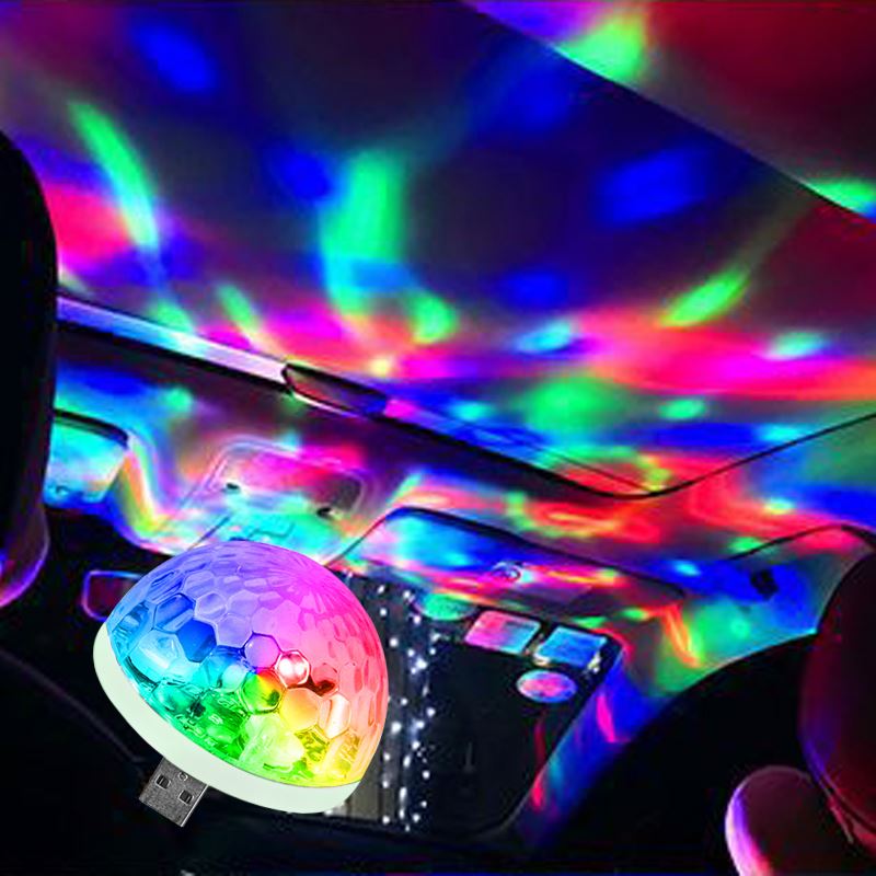 Украшение для телефона RGB диско ночной мини USB волшебный романтический шар DJ светодиодный светильник для вечеринки Луна светодиодный лазерный диско звездный свет